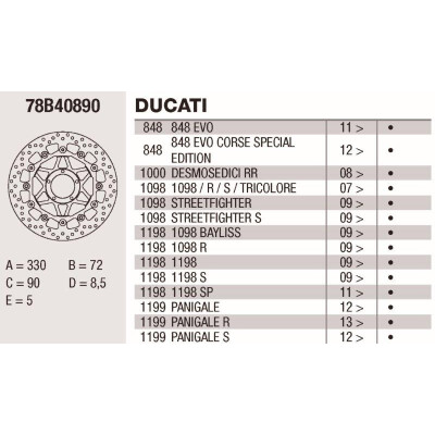 Disco freno Brembo DP 330X5