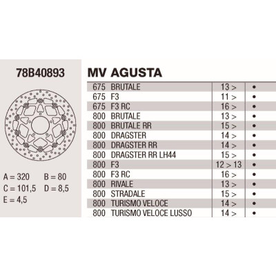 Disco freno Brembo DC 320X4.5