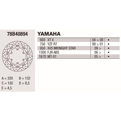 Disco freno Brembo DC 320X4.5 78B40894BRE