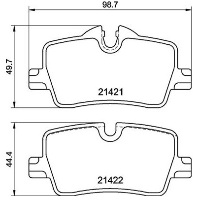 Set di 4 pastiglie freno BREMBO P 06 113