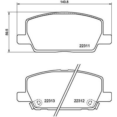 Set di 4 pastiglie freno BREMBO P 07 012