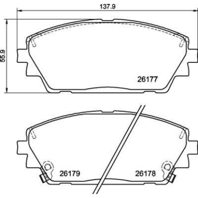 Set di 4 pastiglie freno BREMBO P 49 065
