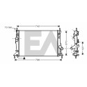 Radiatore, raffreddamento motore EACLIMA 31R22125ELA