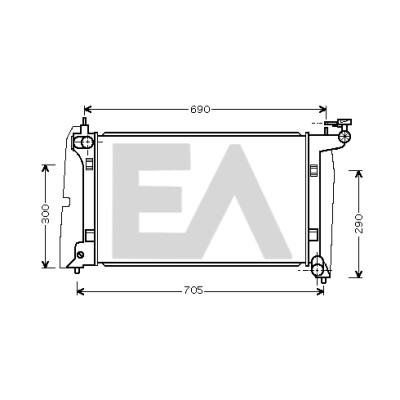 Radiatore, raffreddamento motore EACLIMA 31R71148ELA