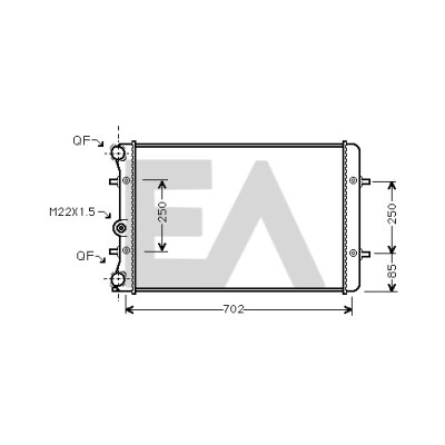 Radiatore, raffreddamento motore EACLIMA 31R02033ELA