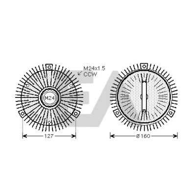 Nucleo ventola, rif. motore EACLIMA 35C07D06ELA