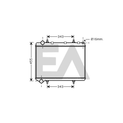 Radiatore, raffreddamento motore EACLIMA 31R55043ELA