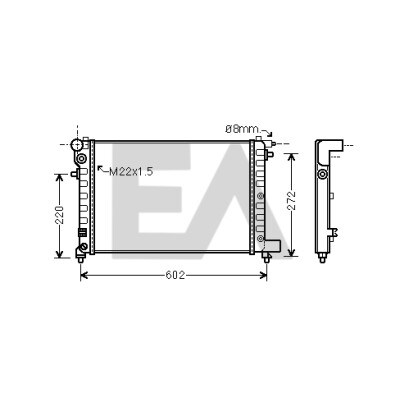 Radiatore, raffreddamento motore EACLIMA 31R10076ELA