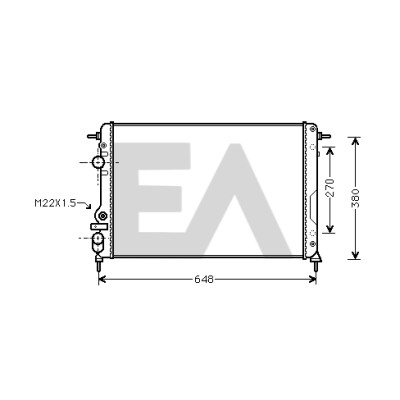 Radiatore, raffreddamento motore EACLIMA 31R60116ELA