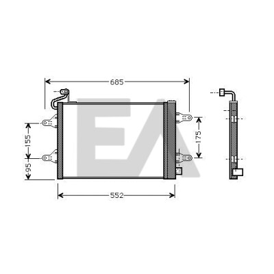 Condensatore, aria condizionata EACLIMA 30C61002ELA