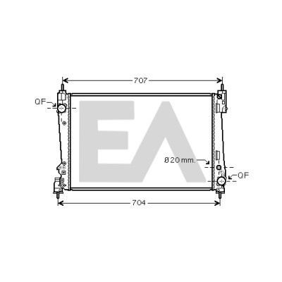 Radiatore, raffreddamento motore EACLIMA 31R25125ELA