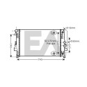 Radiatore, raffreddamento motore EACLIMA 31R50182ELA