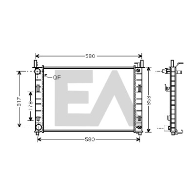 Radiatore, raffreddamento motore EACLIMA 31R22117ELA