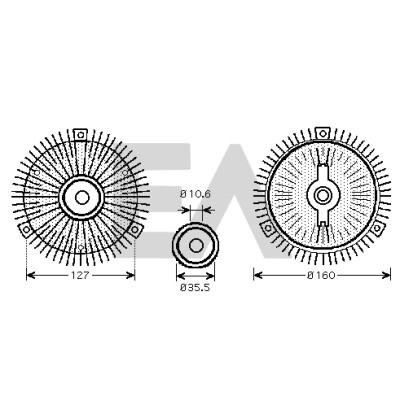 Nucleo ventola, rif. motore EACLIMA 35C50D10ELA