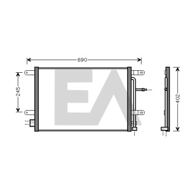 Condensatore, aria condizionata EACLIMA 30C02019ELA