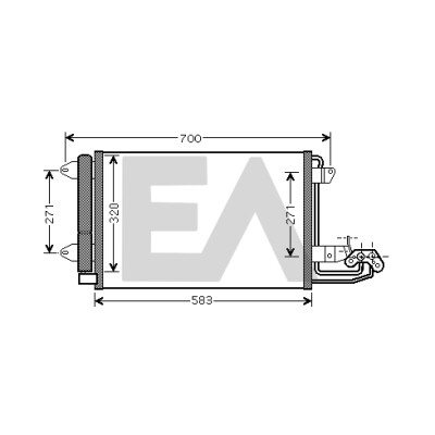 Condensatore, aria condizionata EACLIMA 30C77023ELA
