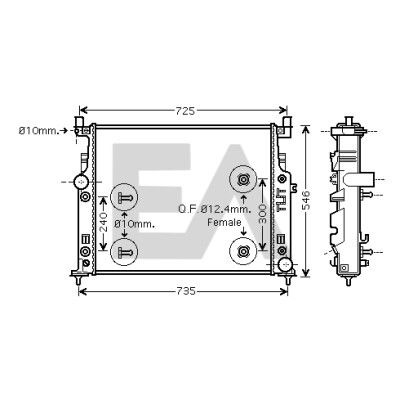 Radiatore, raffreddamento motore EACLIMA 31R50178ELA