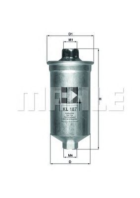 Filtro carburante MAHLE ORIGINAL KL 187