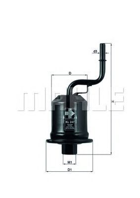 Filtro carburante MAHLE ORIGINAL KL 247