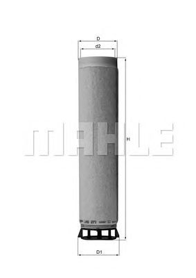 Filtro aria supplementare MAHLE ORIGINAL LXS 271