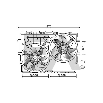 Ventola, raffreddamento motore EACLIMA 33V25078ELA