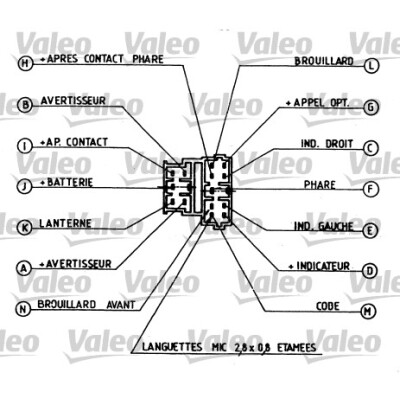 Interruttore piantone sterzo VALEO 25-126-0