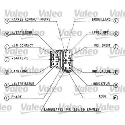 Interruttore piantone sterzo VALEO 25-122-0