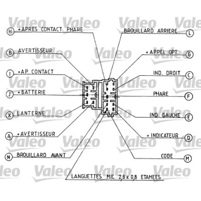 Interruttore piantone sterzo VALEO 25-128-0
