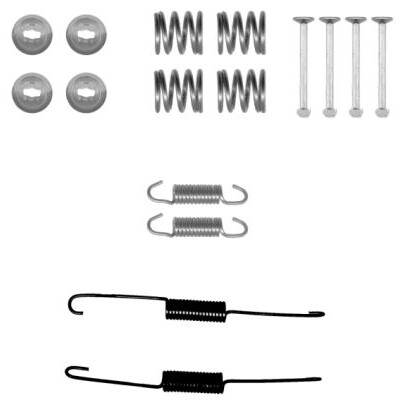 Kit accessori, ganasce freno HELLA 8DZ 355 201-021