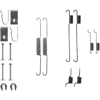 Kit accessori, ganasce freno HELLA 8DZ 355 201-051