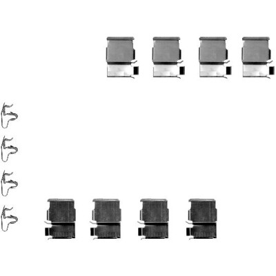 Kit accessori, pastiglie freno HELLA 8DZ 355 202-371