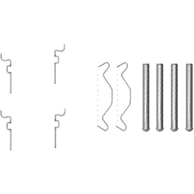 Kit accessori, pastiglie freno HELLA 8DZ 355 203-221