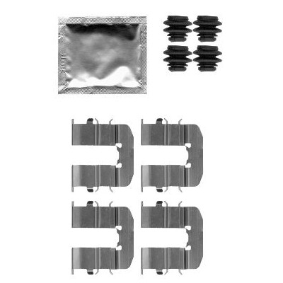 Kit accessori, pastiglie freno HELLA 8DZ 355 204-801