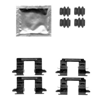 Kit accessori, pastiglie freno HELLA 8DZ 355 205-201