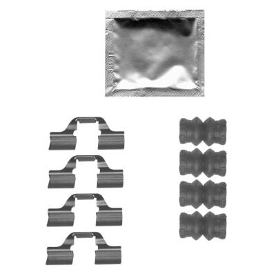 Kit accessori, pastiglie freno HELLA 8DZ 355 205-361