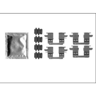 Kit accessori, pastiglie freno HELLA 8DZ 355 205-531