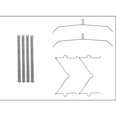 Kit accessori, pastiglie freno HELLA 8DZ 355 205-641