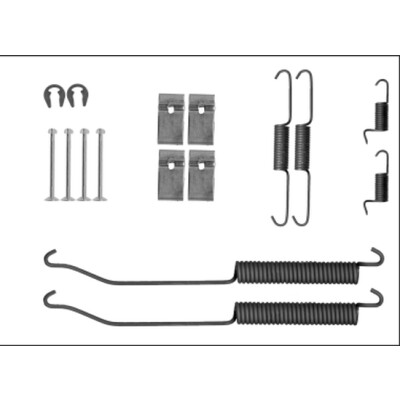 Kit accessori, ganasce freno HELLA 8DZ 355 205-871