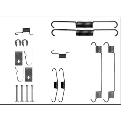 Kit accessori, ganasce freno HELLA 8DZ 355 205-881
