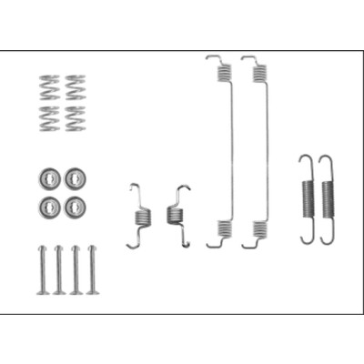 Kit accessori, ganasce freno HELLA 8DZ 355 206-051