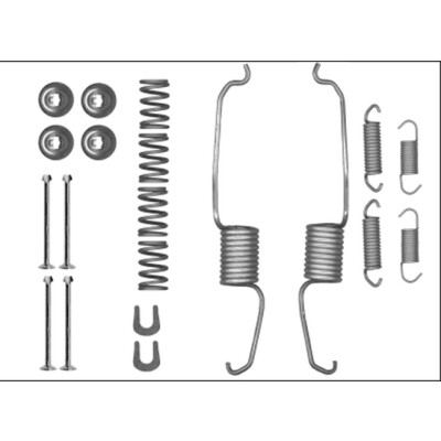 Kit accessori, ganasce freno HELLA 8DZ 355 206-091