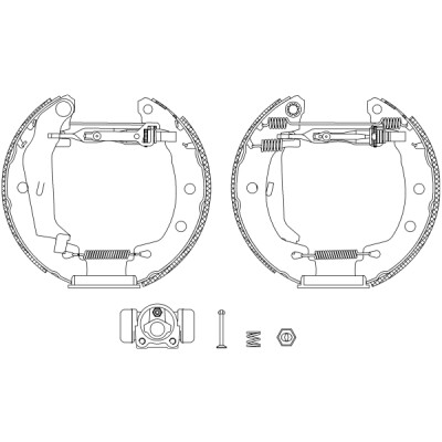 Kit ganasce freno HELLA 8DB 355 004-261
