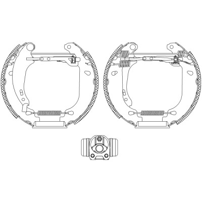 Set di ganasce freno HELLA 8DB 355 004-531