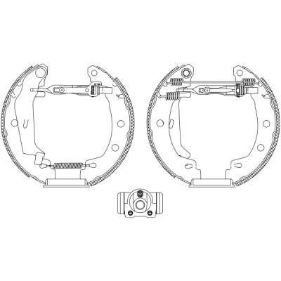 Set di ganasce freno HELLA 8DB 355 004-691