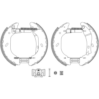 Set di ganasce freno HELLA 8DB 355 005-071