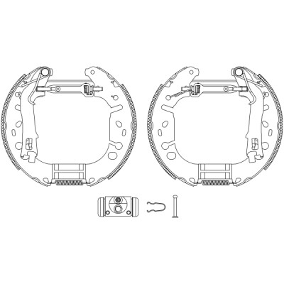 Set di ganasce freno HELLA 8DB 355 005-191
