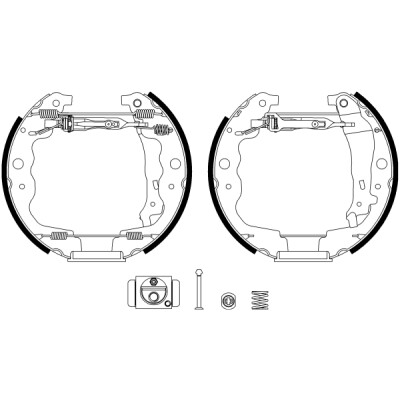 Set di ganasce freno HELLA 8DB 355 022-871
