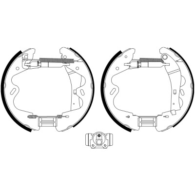 Set di ganasce freno HELLA 8DB 355 022-991