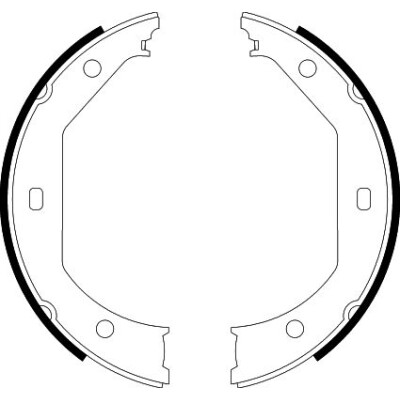 Kit ganasce freno, freno di stazionamento HELLA 8DA 355 050-381