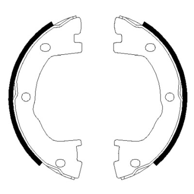 Kit ganasce freno, freno di stazionamento HELLA 8DA 355 050-501